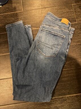 American Eagle Outfitters Women's Blue Denim Jeggings - Light Wash